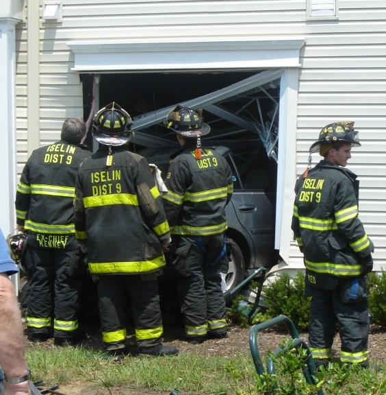 Car into an apartment on Hampton Lane July 16, 2007.